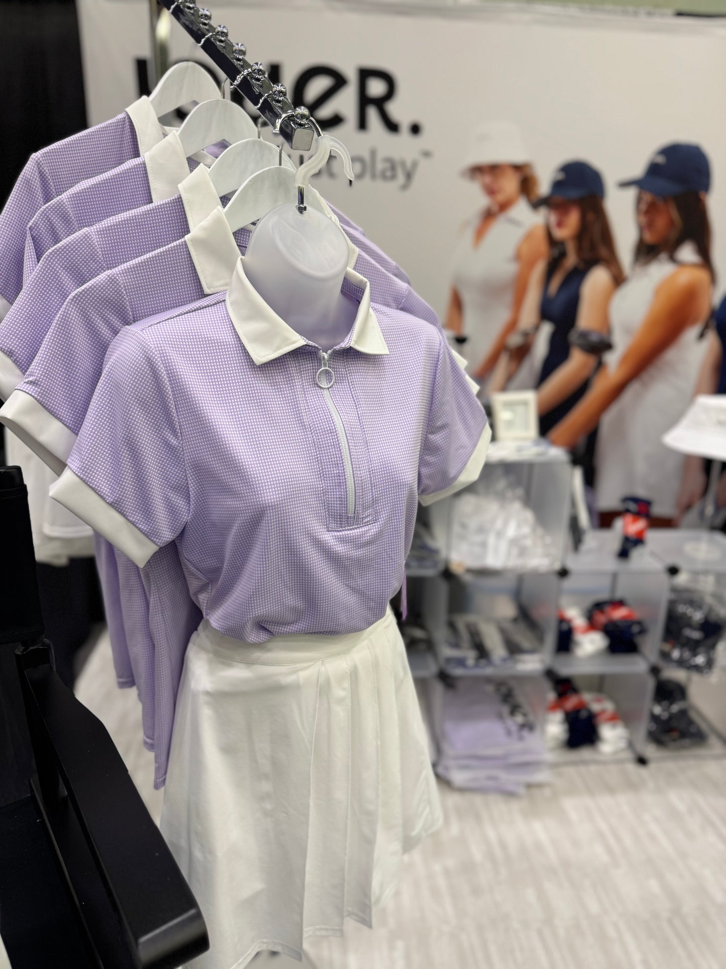 Gingham Lilac Polo